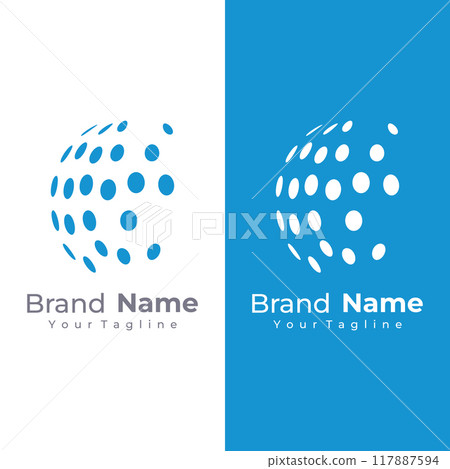 Globe Shaped Logo Modern Globe Or Globe Or Global Logo Template Vector