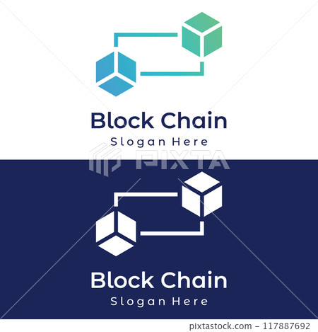 Block chain logo template design.Geometric block chain with hexagons, modern technology box. Block chain for business, technology and data signs. Block chain logo template design.Geometric block chain with hexagons, modern technology box. Block chain for business, technology and data signs. 117887692
