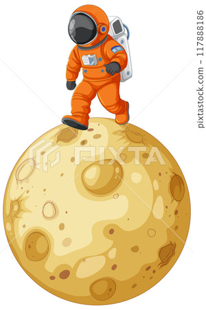 Astronaut Kid on the Moon 117888186