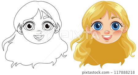 Firefighter Girl Vector Illustration 117888218
