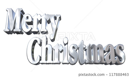 3DCG characters "Merry Christmas" Silver, Silver 117888463