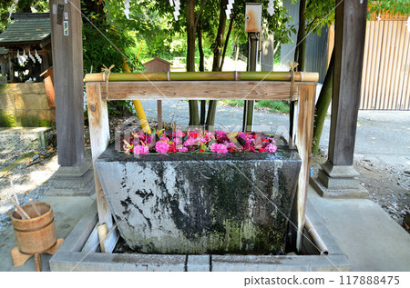 The Chozuya at Yamana Hachiman Shrine, the god of safe childbirth and child rearing, in Yamana Town, Takasaki City, Gunma Prefecture 117888475