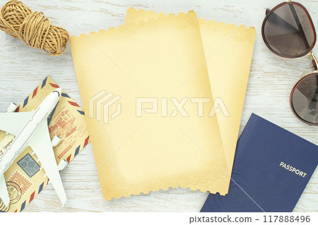 Travel style background with vintage copyspace Travel style background with vintage copyspace 117888496