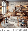 Stylish cafe table 117888581
