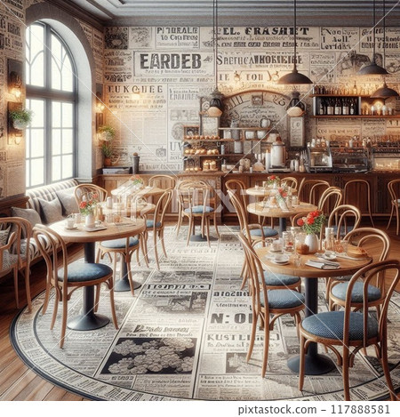Stylish cafe table Stylish cafe table 117888581