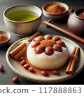 Three-colored dumplings and red tea 117888863