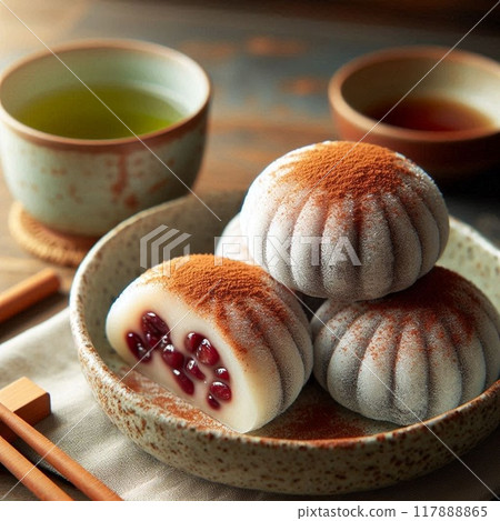 Delicious Japanese sweets 117888865
