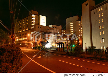 北海道登別溫泉的夜晚 北海道登別溫泉的夜晚 117888973