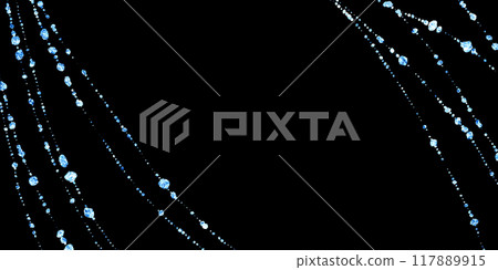 黑色背景上閃閃發光的藍色插畫素材 黑色背景上閃閃發光的藍色插畫素材 117889915