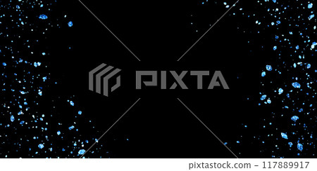 黑色背景上閃閃發光的藍色插畫素材 117889917