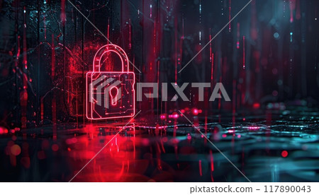 A red key is on a dark background by AI generated image A red key is on a dark background by AI generated image 117890043