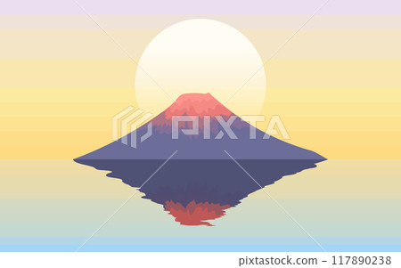 顛倒的富士背景圖（向量） 117890238