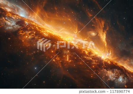 Galaxy space sky and universe background. Generative AI 117890774