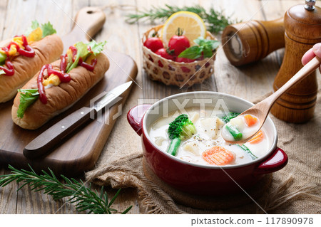 Cream stew (white stew) Cream stew (white stew) 117890978