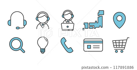 可用於 EC 網站、郵購、查詢等的插圖集。 可用於 EC 網站、郵購、查詢等的插圖集。 117891886