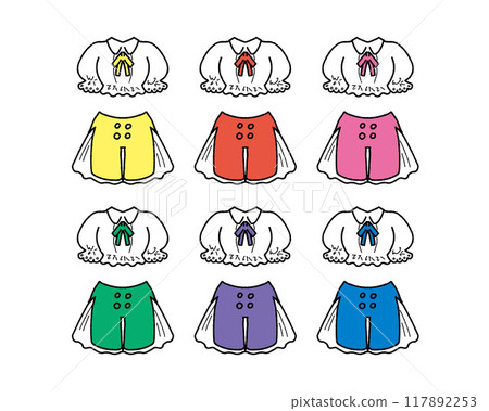 Idol costume illustration set 117892253