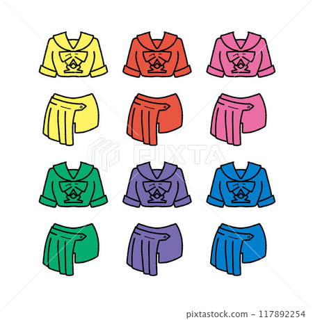 Idol costume illustration set 117892254