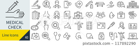 Health check icon set 117892290