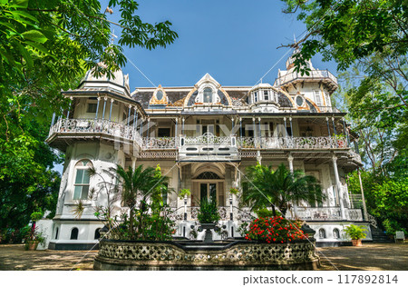 Roomor or Ambard's House, one of the historic Magnificant Seven Mansions at Queen's Park Savannah in Port of Spain, Trinidad and Tobago 117892814