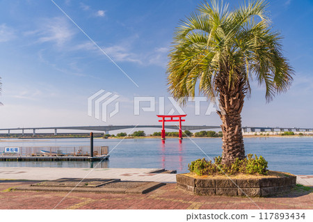 (Shizuoka Prefecture) Lake Hamanako Bentenjima in sunny weather 117893434