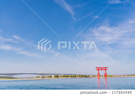 (Shizuoka Prefecture) Lake Hamanako Bentenjima in sunny weather (Shizuoka Prefecture) Lake Hamanako Bentenjima in sunny weather 117893440