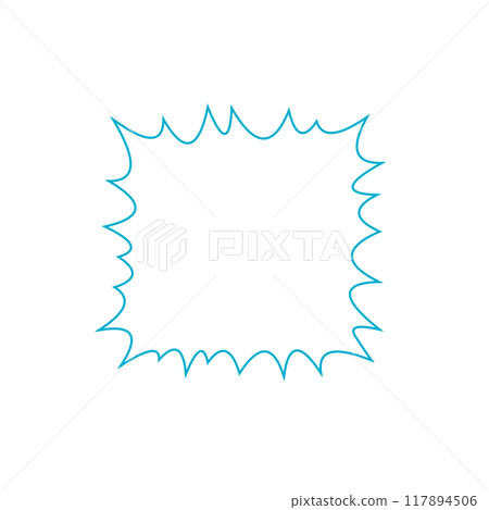 Explosion type speech bubble 117894506