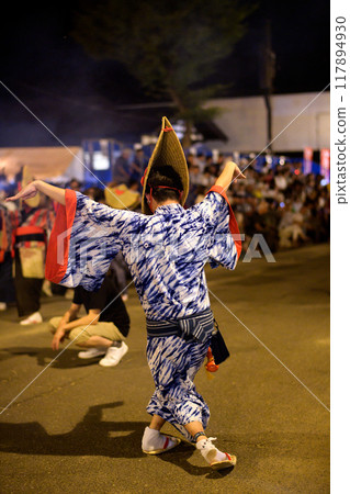 西葉恩內盂蘭盆舞 男士靛藍染色浴衣和針織帽 2024 秋田縣 117894930