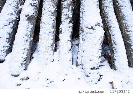 Snowy scenery in Karuizawa in December 117895342