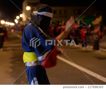 Men dancing the dead, Nishimonai Bon Odori, 2024, Akita Prefecture Men dancing the dead, Nishimonai Bon Odori, 2024, Akita Prefecture 117896305