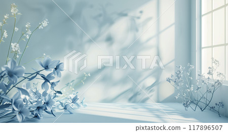 Floral background material (Generative AI) 117896507