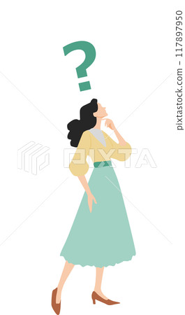 一個女人思考的插圖 一個女人思考的插圖 117897950