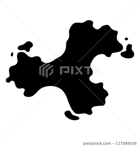 Paint blot icon. Splash for design use. Grunge shape. Dirty stain or silhouette. Black ink splash 117898036