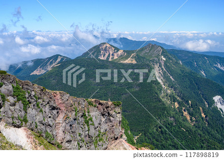 [八岳連峰] 從爆炸坑看到的碘岳天狗岳 117898819