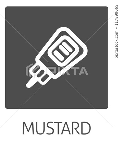 Ketchup Or Mustard Sauce Bottle Food Allergy Icon 117899065