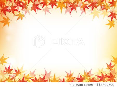 秋天的框架充滿楓葉背景 36 2 117899790