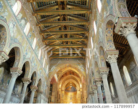 Interior of Monreale Cathedral (Palermo, Italy) 117899957