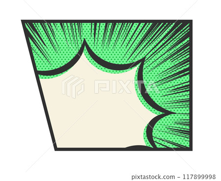 Speech bubble, American comic, frame, dot pattern, spikes, green Speech bubble, American comic, frame, dot pattern, spikes, green 117899998