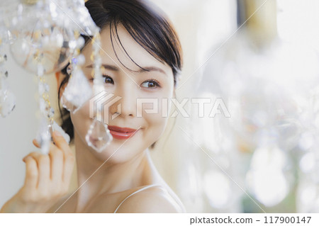 年輕女性的美麗形象 年輕女性的美麗形象 117900147