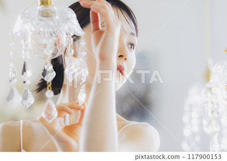年輕女性的美麗形象 117900153