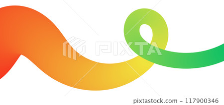 Wavy line with colorful gradient. Vector illustration 117900346