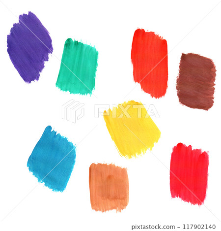 Textured gouache paint strokes for design and decoration 117902140