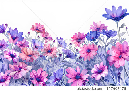 美麗的瓜葉菊花 117902476