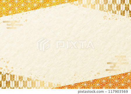 Autumn, Respect for the Aged Day and New Year's gifts Japanese pattern Japanese paper background 117903569