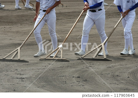 Boys preparing the grounds 117903645