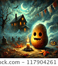 日本萬聖節情感油畫 117904261