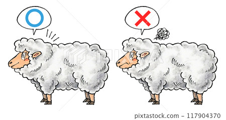 Judging sheep set (true or false) 117904370