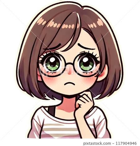 A woman who is worried 117904946