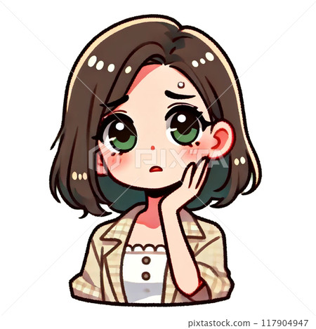 A woman who is worried 117904947