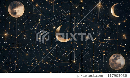 Abstractions and scenes on the theme of astrology 117905086