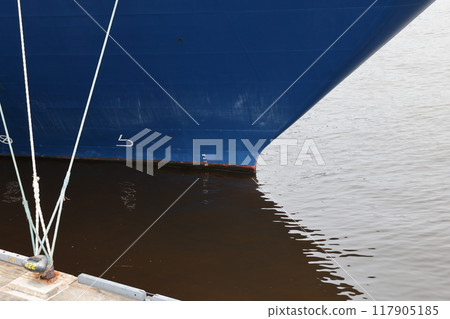 Large cruise ship at berth 117905185
